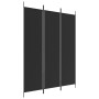 Biombo divisor de 3 paneles de tela negro 150x200 cm de vidaXL, Divisores de ambientes - Ref: Foro24-350181, Precio: 22,26 €,...