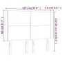 Dunkelgraues Samtkopfteil mit LED 147x16x118/128 cm von vidaXL, Kopf- und Fußteile - Ref: Foro24-3123817, Preis: 122,95 €, Ra...