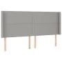 Hellgraues Stoffkopfteil mit LED 203x16x118/128 cm von vidaXL, Kopf- und Fußteile - Ref: Foro24-3123930, Preis: 111,38 €, Rab...