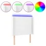 Headboard with LED white synthetic leather 93x16x118/128 cm by vidaXL, Headboards and footboards - Ref: Foro24-3123847, Price...