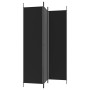 Biombo divisor de 3 paneles de tela negro 150x200 cm de vidaXL, Divisores de ambientes - Ref: Foro24-350181, Precio: 22,26 €,...