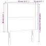 LED-Kopfteil aus dunkelblauem Samt, 83 x 16 x 118/128 cm von vidaXL, Kopf- und Fußteile - Ref: Foro24-3123802, Preis: 83,51 €...