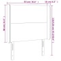Kopfteil mit LED, weißem Kunstleder, 93 x 16 x 118/128 cm von vidaXL, Kopf- und Fußteile - Ref: Foro24-3123847, Preis: 94,59 ...