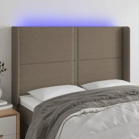 Cabecero con LED de tela gris taupe 147x16x118/128 cm de vidaXL, Cabeceros y pies de cama - Ref: Foro24-3123910, Precio: 103,...