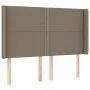 Headboard with LED in taupe gray fabric 147x16x118/128 cm by vidaXL, Headboards and footboards - Ref: Foro24-3123910, Price: ...