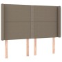 Kopfteil mit LED aus taupegrauem Stoff 147x16x118/128 cm von vidaXL, Kopf- und Fußteile - Ref: Foro24-3123910, Preis: 104,82 ...