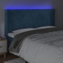 LED-Kopfteil aus dunkelblauem Samt, 183 x 16 x 118/128 cm von vidaXL, Kopf- und Fußteile - Ref: Foro24-3123832, Preis: 127,46...