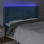 LED-Kopfteil aus dunkelblauem Samt, 183 x 16 x 118/128 cm von vidaXL, Kopf- und Fußteile - Ref: Foro24-3123832, Preis: 124,59...