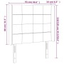 Kopfteil aus blauem Stoff mit LED 93x16x118/128 cm von vidaXL, Kopf- und Fußteile - Ref: Foro24-3124036, Preis: 76,53 €, Raba...