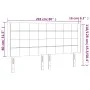 Dark gray fabric headboard with LED 203x16x118/128 cm by vidaXL, Headboards and footboards - Ref: Foro24-3124071, Price: 132,...