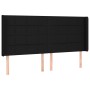 Kopfteil aus schwarzem Stoff mit LED 163x16x118/128 cm von vidaXL, Kopf- und Fußteile - Ref: Foro24-3124056, Preis: 122,09 €,...
