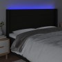 Kopfteil aus schwarzem Stoff mit LED 163x16x118/128 cm von vidaXL, Kopf- und Fußteile - Ref: Foro24-3124056, Preis: 122,09 €,...