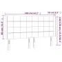 Black fabric headboard with LED 163x16x118/128 cm by vidaXL, Headboards and footboards - Ref: Foro24-3124056, Price: 119,14 €...