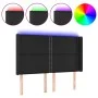 Kopfteil mit LED, schwarzem Kunstleder, 147 x 16 x 118/128 cm von vidaXL, Kopf- und Fußteile - Ref: Foro24-3123998, Preis: 10...