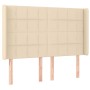Cabecero con LED de tela color crema 147x16x118/128 cm de vidaXL, Cabeceros y pies de cama - Ref: Foro24-3124051, Precio: 115...