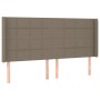 Kopfteil mit LED aus taupegrauem Stoff 183x16x118/128 cm von vidaXL, Kopf- und Fußteile - Ref: Foro24-3124066, Preis: 122,98 ...