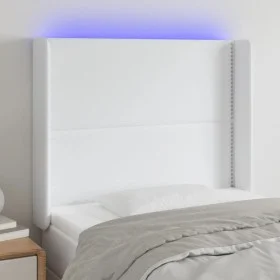 Kopfteil mit LED, weißem Kunstleder, 103 x 16 x 118/128 cm von vidaXL, Kopf- und Fußteile - Ref: Foro24-3123993, Preis: 71,18...