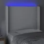 Headboard with LED white synthetic leather 103x16x118/128 cm by vidaXL, Headboards and footboards - Ref: Foro24-3123993, Pric...
