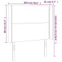 Kopfteil mit LED, weißem Kunstleder, 103 x 16 x 118/128 cm von vidaXL, Kopf- und Fußteile - Ref: Foro24-3123993, Preis: 70,02...