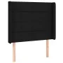 Black fabric headboard with LED 83x16x118/128 cm by vidaXL, Headboards and footboards - Ref: Foro24-3124024, Price: 79,29 €, ...