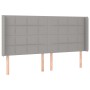 Hellgraues Stoffkopfteil mit LED 163x16x118/128 cm von vidaXL, Kopf- und Fußteile - Ref: Foro24-3124054, Preis: 117,71 €, Rab...