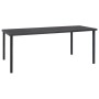 Juego de comedor para jardín 9 piezas acero y textilene negro
