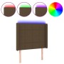 Kopfteil mit LED aus dunkelbraunem Stoff 93x16x118/128 cm von vidaXL, Kopf- und Fußteile - Ref: Foro24-3124033, Preis: 79,22 ...