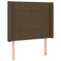 Headboard with LED in dark brown fabric 93x16x118/128 cm by vidaXL, Headboards and footboards - Ref: Foro24-3124033, Price: 7...