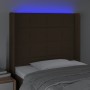 Kopfteil mit LED aus dunkelbraunem Stoff 93x16x118/128 cm von vidaXL, Kopf- und Fußteile - Ref: Foro24-3124033, Preis: 79,22 ...