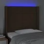 Kopfteil mit LED aus dunkelbraunem Stoff 93x16x118/128 cm von vidaXL, Kopf- und Fußteile - Ref: Foro24-3124033, Preis: 80,39 ...