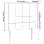 Headboard with LED in dark brown fabric 93x16x118/128 cm by vidaXL, Headboards and footboards - Ref: Foro24-3124033, Price: 7...