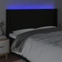 Black fabric headboard with LED 183x16x118/128 cm by vidaXL, Headboards and footboards - Ref: Foro24-3124064, Price: 125,61 €...
