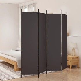 Four-panel brown fabric room divider 200x200 cm by vidaXL, Room dividers - Ref: Foro24-350183, Price: 35,42 €, Discount: %