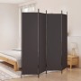 Biombo divisor de 4 paneles de tela marrón 200x200 cm de vidaXL, Divisores de ambientes - Ref: Foro24-350183, Precio: 35,42 €...