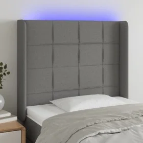 Kopfteil aus dunkelgrauem Stoff mit LED103x16x118/128 cm von vidaXL, Kopf- und Fußteile - Ref: Foro24-3124039, Preis: 83,07 €...