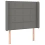 Dark gray fabric headboard with LED103x16x118/128 cm by vidaXL, Headboards and footboards - Ref: Foro24-3124039, Price: 83,07...
