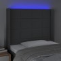 Kopfteil aus dunkelgrauem Stoff mit LED103x16x118/128 cm von vidaXL, Kopf- und Fußteile - Ref: Foro24-3124039, Preis: 81,75 €...