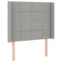 Light gray fabric headboard with LED 93x16x118/128 cm by vidaXL, Headboards and footboards - Ref: Foro24-3124030, Price: 77,3...