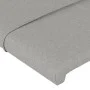 Light gray fabric headboard with LED 93x16x118/128 cm by vidaXL, Headboards and footboards - Ref: Foro24-3124030, Price: 77,3...