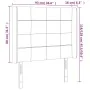 Light gray fabric headboard with LED 93x16x118/128 cm by vidaXL, Headboards and footboards - Ref: Foro24-3124030, Price: 77,3...