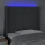 Dunkelgraues Stoffkopfteil mit LED 83x16x118/128 cm von vidaXL, Kopf- und Fußteile - Ref: Foro24-3124023, Preis: 78,43 €, Rab...