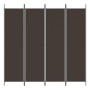 Biombo divisor de 4 paneles de tela marrón 200x200 cm de vidaXL, Divisores de ambientes - Ref: Foro24-350183, Precio: 35,42 €...