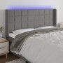 Dark gray fabric headboard with LED 183x16x118/128 cm by vidaXL, Headboards and footboards - Ref: Foro24-3124063, Price: 123,...