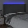 Dark gray fabric headboard with LED 183x16x118/128 cm by vidaXL, Headboards and footboards - Ref: Foro24-3124063, Price: 119,...