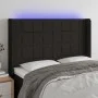 Cabecero con LED de tela negro 147x16x118/128 cm de vidaXL, Cabeceros y pies de cama - Ref: Foro24-3124048, Precio: 137,92 €,...
