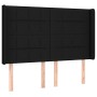 Kopfteil aus schwarzem Stoff mit LED 147x16x118/128 cm von vidaXL, Kopf- und Fußteile - Ref: Foro24-3124048, Preis: 134,07 €,...