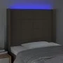 Headboard with LED in taupe gray fabric 103x16x118/128 cm by vidaXL, Headboards and footboards - Ref: Foro24-3124042, Price: ...