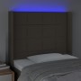 Kopfteil mit LED aus taupegrauem Stoff 103x16x118/128 cm von vidaXL, Kopf- und Fußteile - Ref: Foro24-3124042, Preis: 78,36 €...