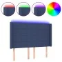 LED-Kopfteil aus blauem Stoff, 147 x 16 x 118/128 cm von vidaXL, Kopf- und Fußteile - Ref: Foro24-3124052, Preis: 117,25 €, R...