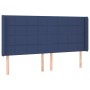 Kopfteil aus blauem Stoff mit LED 183x16x118/128 cm von vidaXL, Kopf- und Fußteile - Ref: Foro24-3124068, Preis: 124,42 €, Ra...